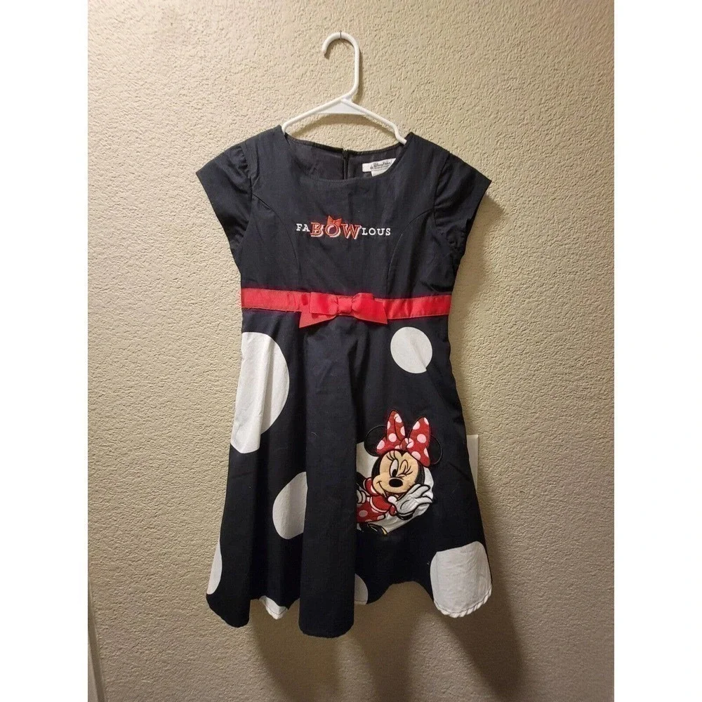 Disney Parks Minnie Mouse FaBOWlous Dress Girls SZ Large